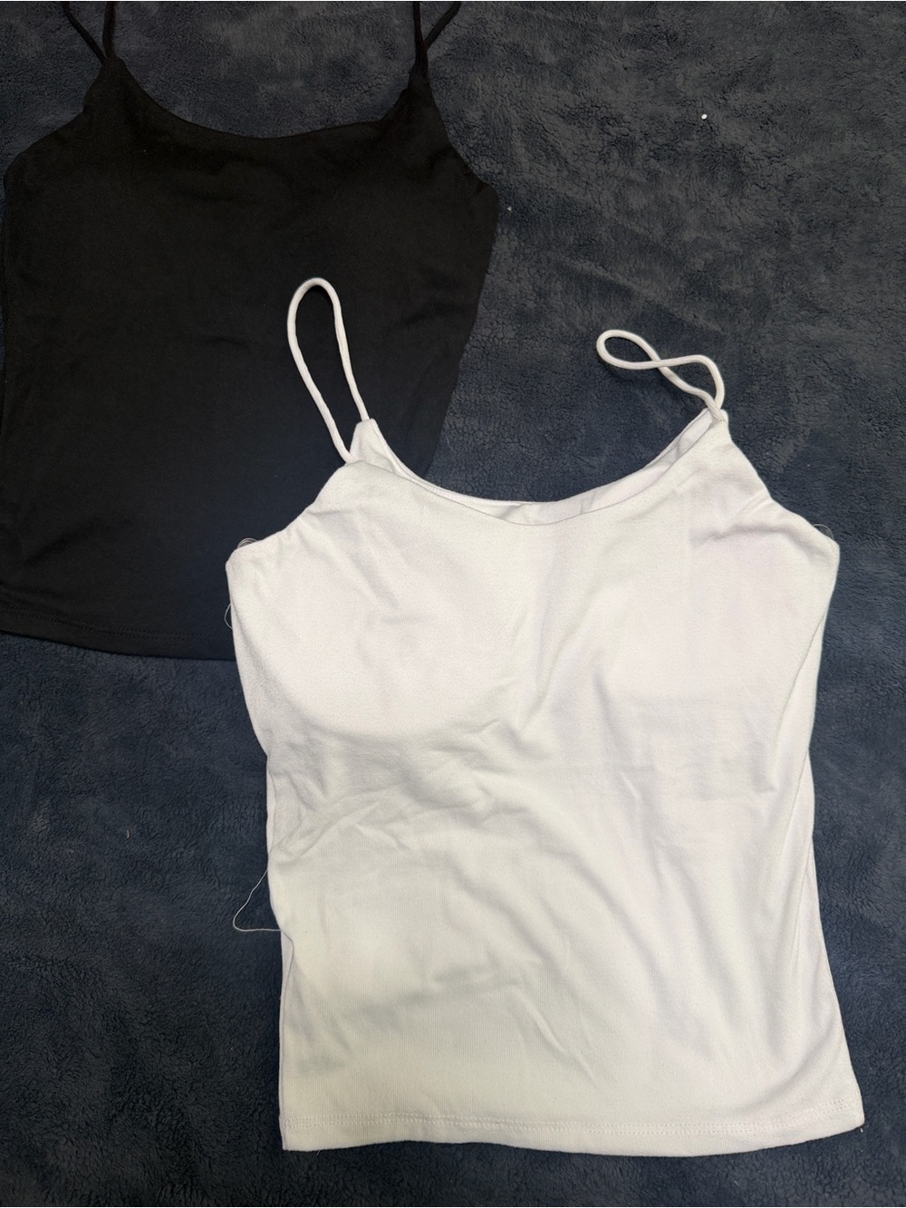 Everyday Spaghetti-Strap Tank Tops - Black & White - Picture 2 of 2